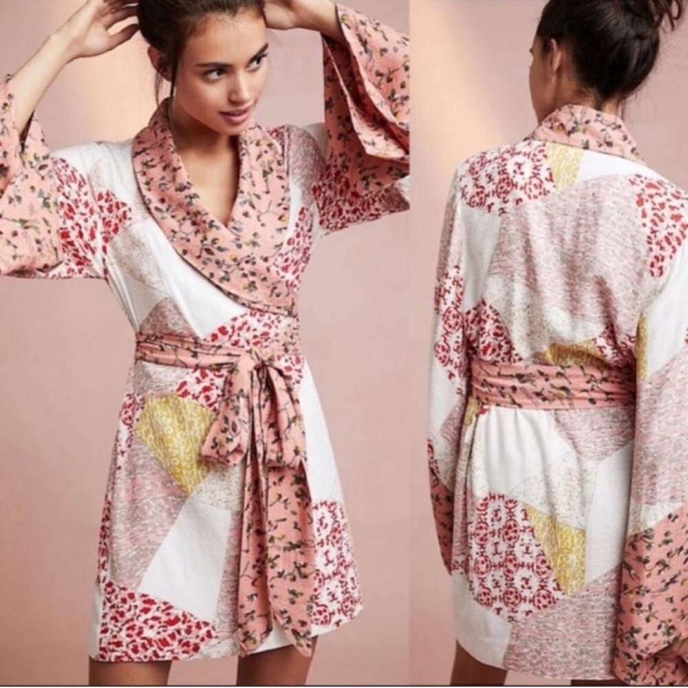 Anthropologie Floreat Effie Patchwork Pattern Robe
